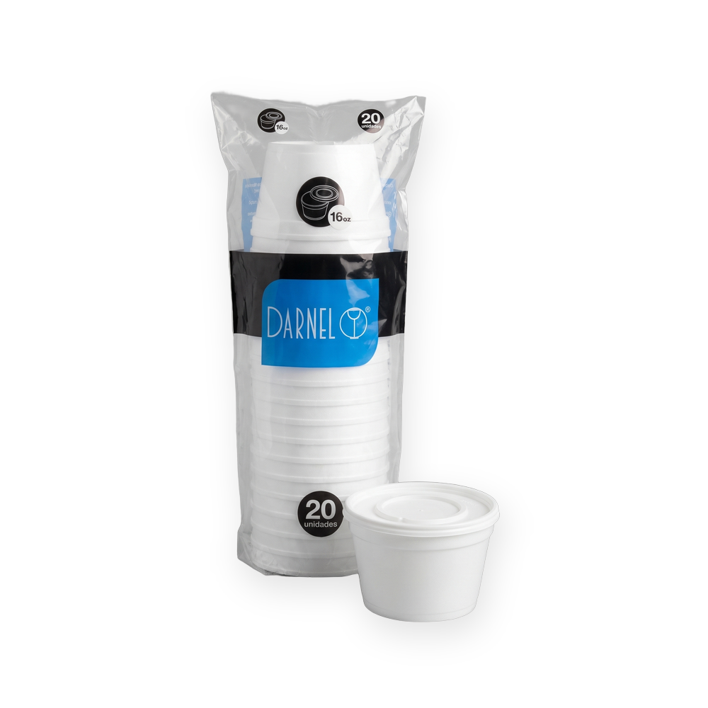 Contenedor 16 oz con tapa · Darnel