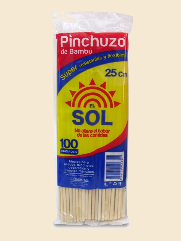 Palo chuzo bambú 25 cm · Abassto