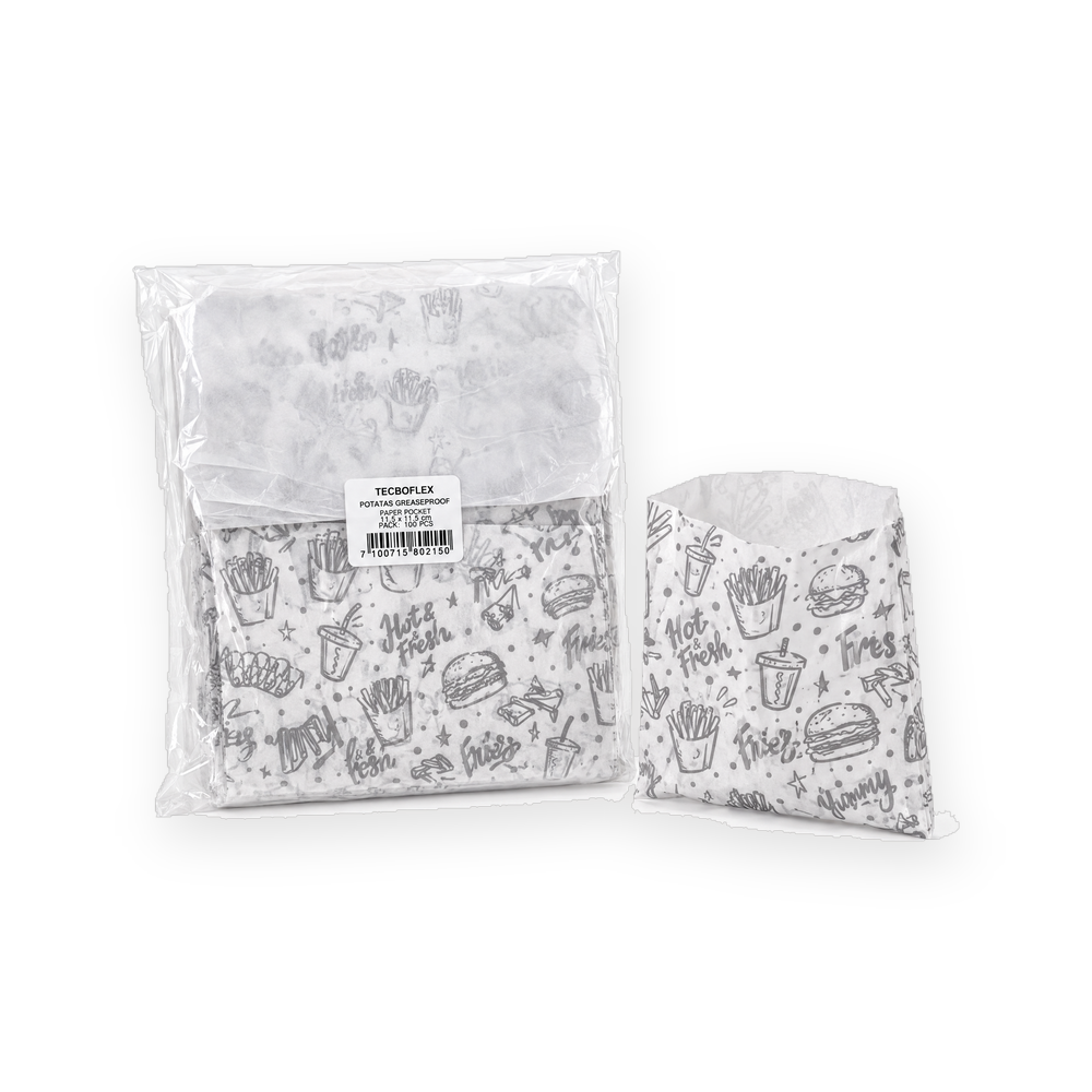 Porta papas biodegradable 12x12