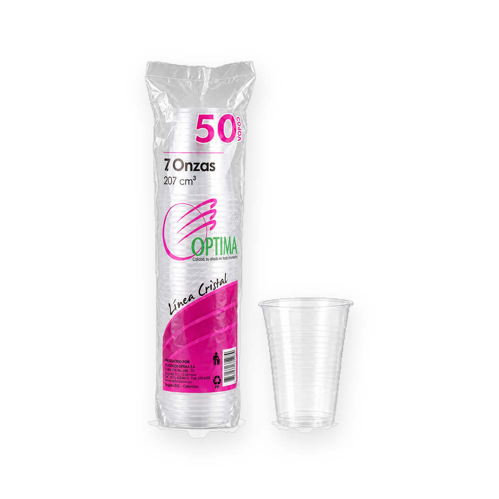 Vaso transparente 7 oz · Optima